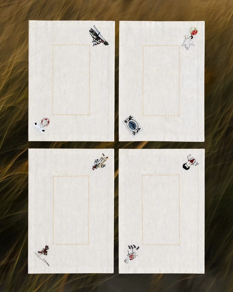 Чотири лляні серветки-підтарільники «Творці»
