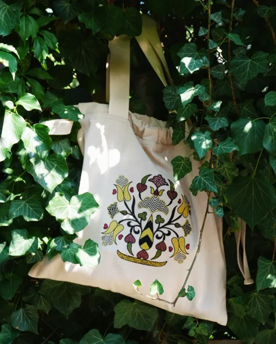 Family Tree L Bag, Beige